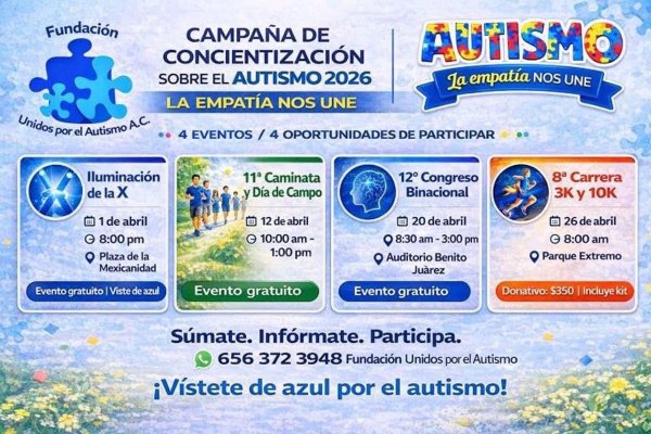Juárez conmemora el Día Municipal del Autismo con caminata, congreso y carrera