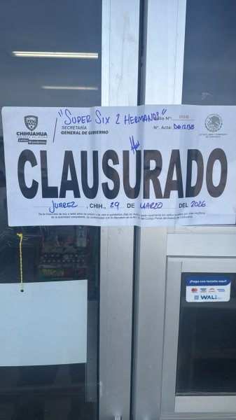 Juárez concentra la mayoría de clausuras en operativos estatales