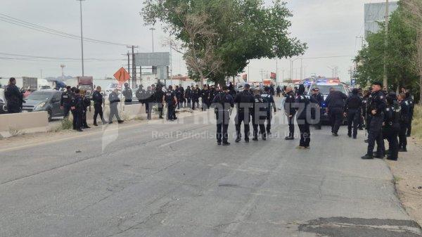 Llegó Policía Municipal a poner orden con los transportistas