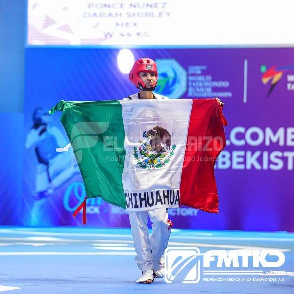 La juarense Darah Ponce es subcampeona del mundo en taekwondo