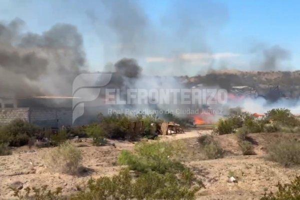 Queman tarimera en el Poblado de San Isidro por presunta extorsion