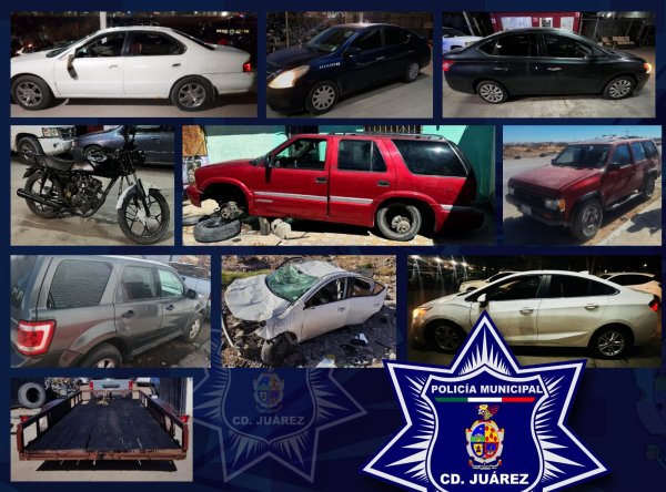 Recupera policía municipal 11 vehículos con reporte de robo