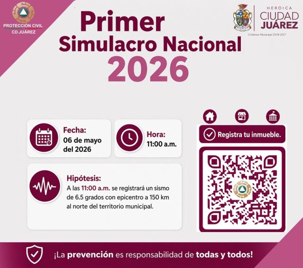 Simulacro nacional de sismo se realizará el 6 de mayo en la ciudad
