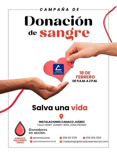 CANACO invita a campaña de donación de sangre
