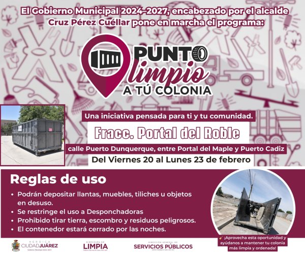 Invitan a vecinos a desechar muebles y residuos voluminosos de forma responsable