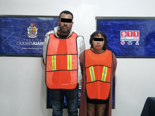 Detienen a pareja con armas y vehículo robado en Kilómetro 27