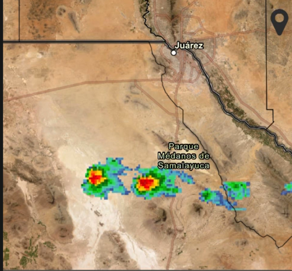 Vigilan tormenta rumbo a Juárez; podría dejar lluvias, granizo y fuertes vientos esta tarde