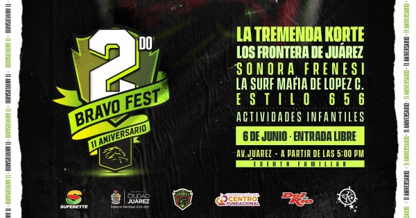 Invitan a celebrar el 11 aniversario de FC Juárez en el Bravo Fest sobre la avenida Juárez