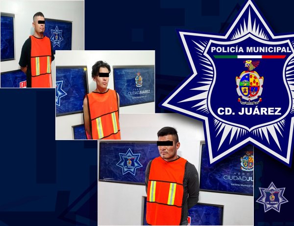Detienen a tres hombres con órdenes de aprehensión vigentes en Ciudad Juárez