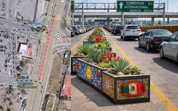 Analizan instalar jardineras decorativas en camellón del Puente Libre para frenar a “abusones”