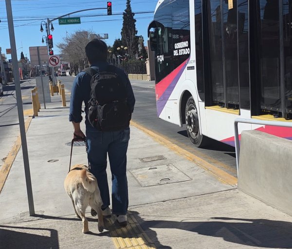 JuárezBus establece reglas para usuarios que viajen con perro guía
