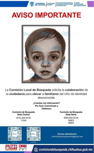 Piden ayuda para identificar a familiares de niño hallado sin vida en el Kilómetro 27