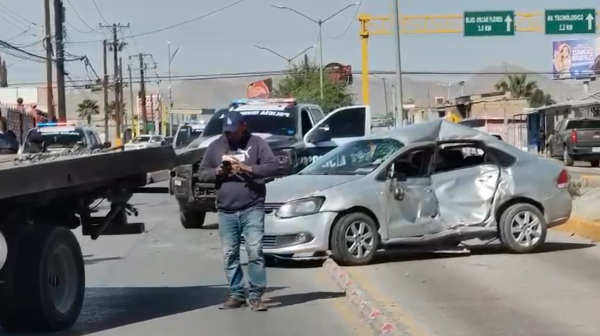 Choque de unidad de la SSPM con vehículo particular deja un fallecido en el bulevar Zaragoza