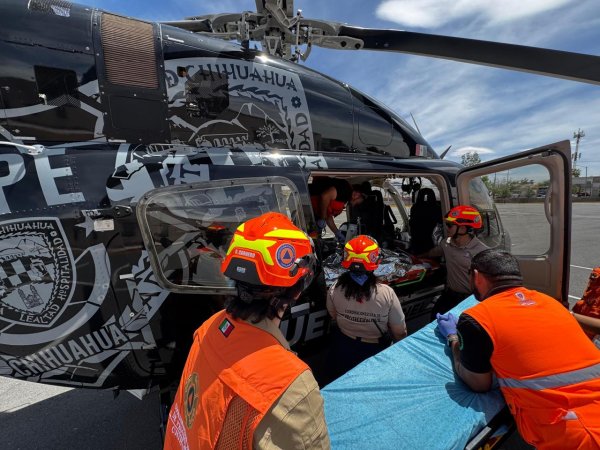 Trasladan de urgencia a paciente con quemaduras graves en helicóptero de la SSPE