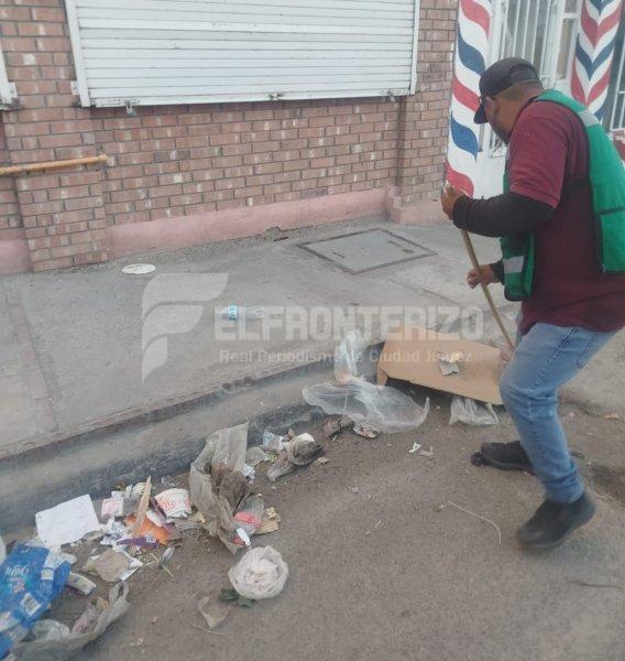 Exhorta Limpia a no tirar basura, ante los vientos que se registran en Juárez