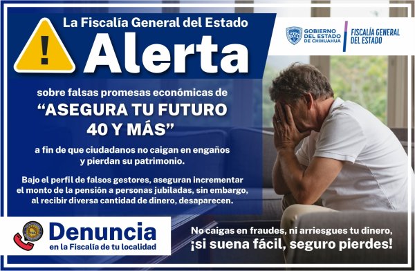 Alerta FGE por fraude con supuestos aumentos de pensión mediante “Modalidad 40”