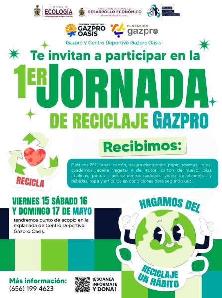 Arranca hoy la Primera Jornada de Reciclaje GazPro en Ciudad Juárez