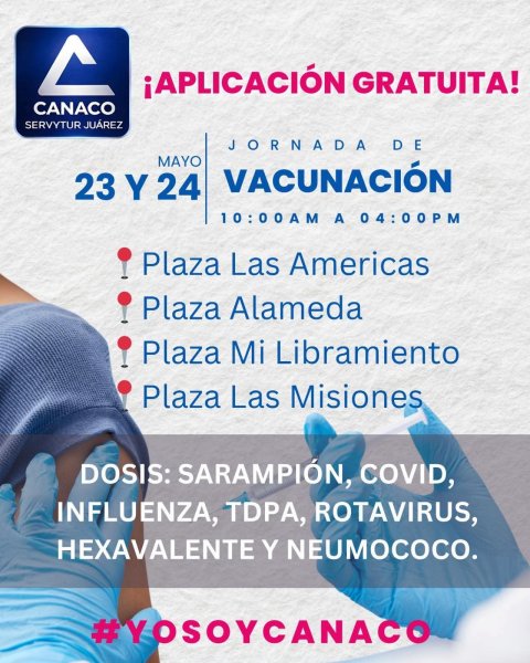 Invitan a juarenses a aprovechar Jornada de Vacunación gratuita este fin de semana