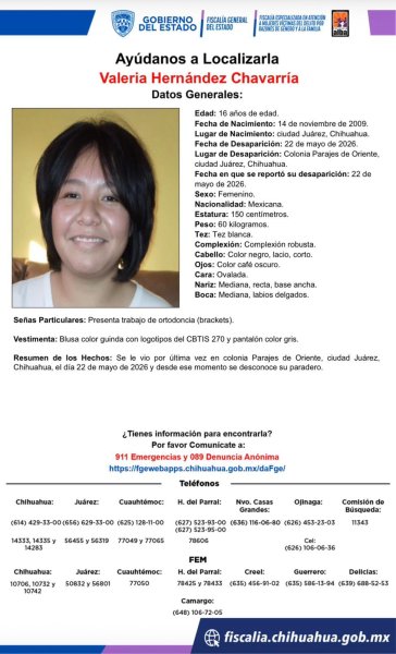 Activan pesquisa para localizar a adolescente desaparecida en Parajes de Oriente