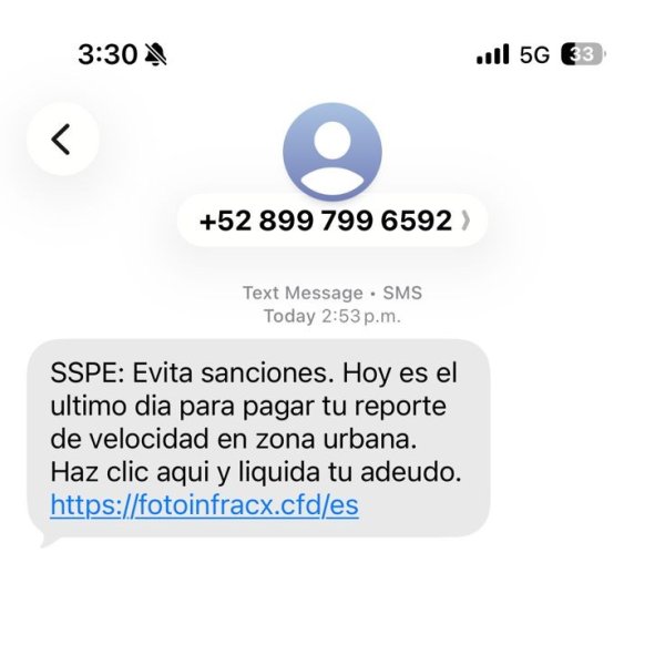 Alerta Policía Cibernética por mensajes falsos de fotomultas